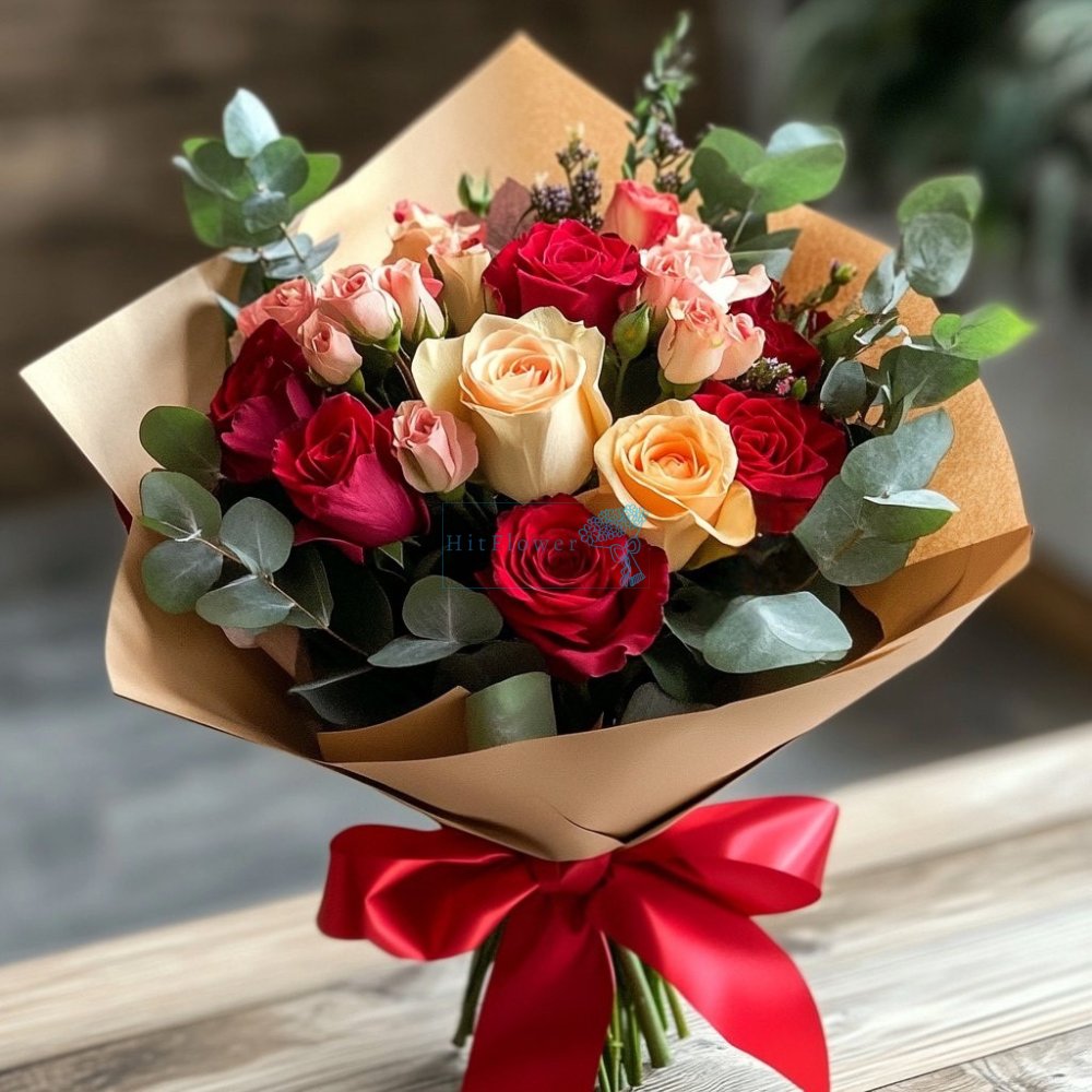 Букет Розовый шарм Букет роз Розовый шарм