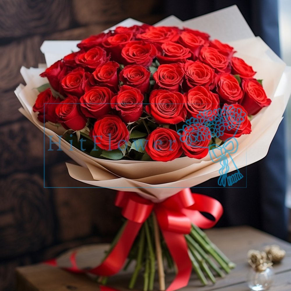 Букет 31 красная роза Букет роз 31 красная роза