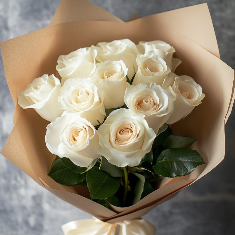Букет 11 белых роз Букет роз 11 белых роз